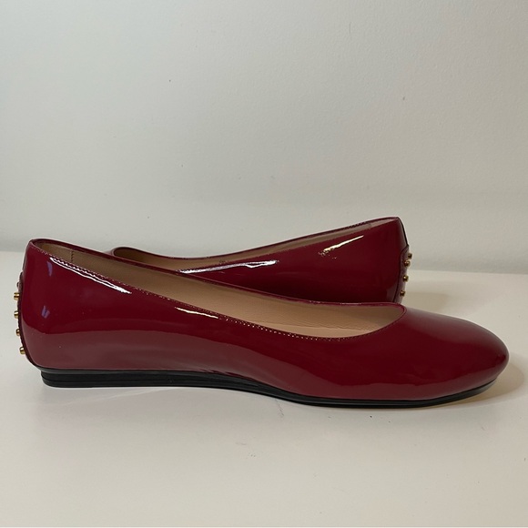 Tod's Red Patent Leather Ballet Flats size 10.5 - Picture 8 of 16
